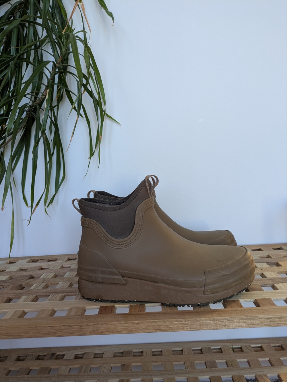 L.L.Bean Wellie Chelsea Rain Boots Brown Waterproof